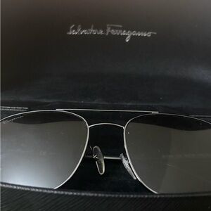 Salvatore Ferragamo Silver Frame Sunglasses